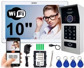 Digitálny 2-žilový video interkom WiFi 5TECH biely monitor VIRGO 10'' TWIN Series